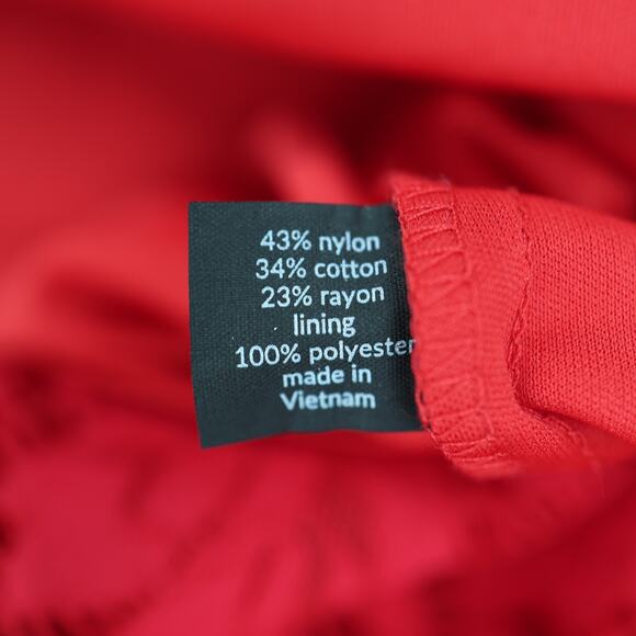 Lane Bryant Dress Plus Size 22W Red Lace Lined Zipper Bell Sleeve Party Cocktail - Picture 12 of 14